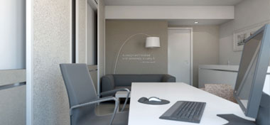 Interior design of an office