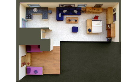 Students' apartment model